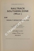 Book cover of Weekly Operating Notice containing Temporary Speed Restrictions, Engineering Arrangements, Signalling & Permanent Way Alterations, General Instructions and Notices, 16 to 22 May 1998 by Railtrack Southern (West)